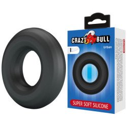 CRAZY BULL - ANILLO PARA PENE DE SILICONA SUPERSUAVE URBANO NEGRO