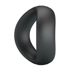 CRAZY BULL - ANILLO PARA PENE DE SILICONA ERGONÓMICO VALEN NEGRO