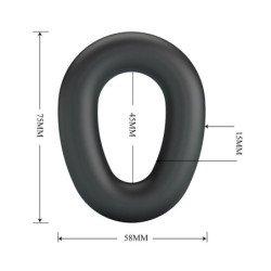 CRAZY BULL - ANILLO PARA PENE DE SILICONA SUPERSUAVE VESPER NEGRO