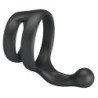 CRAZY BULL - YANCY DOUBLE COCK AND BALL RING BLACK