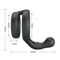 CRAZY BULL - ANILLO DOBLE PARA PENE Y TESTÍCULOS YANCY NEGRO