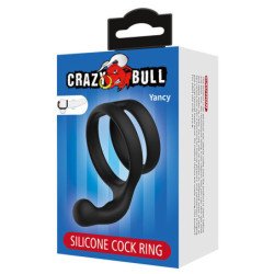 CRAZY BULL - ANILLO DOBLE PARA PENE Y TESTÍCULOS YANCY NEGRO
