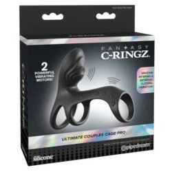 FANTASY C-RINGZ - ANILLO VIBRADOR PARA PENE DE 19,5 CM PARA PAREJAS - JAULA DEFINITIVA
