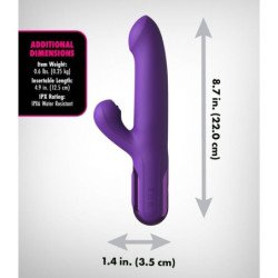 FANTASÍA PARA ELLA - VIBRADOR SUPER SONIX THRUSTER CON FORMA DE CONEJO, COLOR MORADO