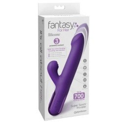 FANTASÍA PARA ELLA - VIBRADOR SUPER SONIX THRUSTER CON FORMA DE CONEJO, COLOR MORADO