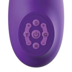 FANTASÍA PARA ELLA - VIBRADOR CONEJO PRO PLUS DE PLACER SUPREMO, MORADO, 20,3 CM