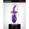 FANTASÍA PARA ELLA - VIBRADOR CONEJO PRO PLUS DE PLACER SUPREMO, MORADO, 20,3 CM