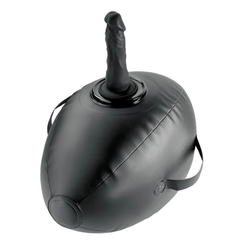 SERIE FETISH FANTASY - BODY DOCK BOLA DE AMOR INFLABLE CON DILDO NEGRO 41,9 CM