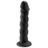 FETISH FANTASY SERIE - ASIENTO INFLABLE BODY DOCK CON DILDO DE 69,2 CM, NEGRO