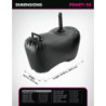 FETISH FANTASY SERIE - ASIENTO INFLABLE BODY DOCK CON DILDO DE 69,2 CM, NEGRO