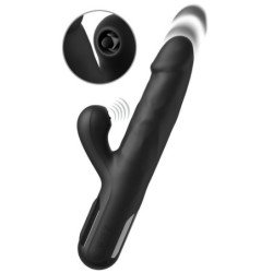 SERIE FETISH FANTASY - VIBRADOR DE SILICONA SONIX CON FORMA DE CONEJO NEGRO