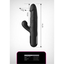 SERIE FETISH FANTASY - VIBRADOR DE SILICONA SONIX CON FORMA DE CONEJO NEGRO