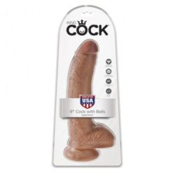 KING COCK - DILDO REALISTA CON TESTÍCULOS 22,8 CM