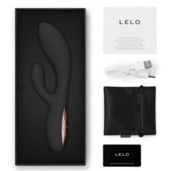 LELO - VIBRADOR DE EMPUJE CON CONEJO INA NEGRO