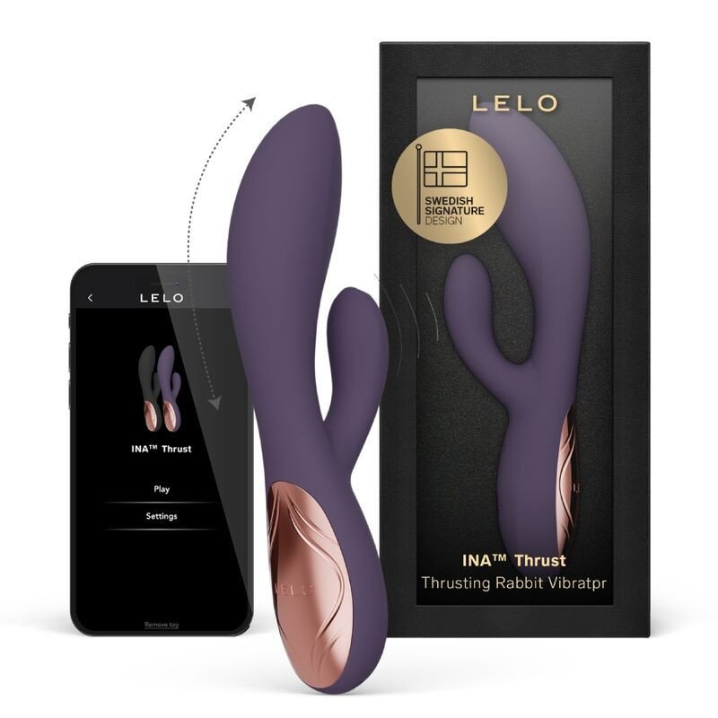 LELO - VIBRADOR DE EMPUJE CON CONEJO INA THRUST MORADO