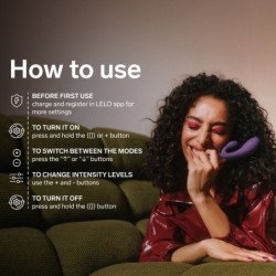 LELO - VIBRADOR DE EMPUJE CON CONEJO INA THRUST MORADO