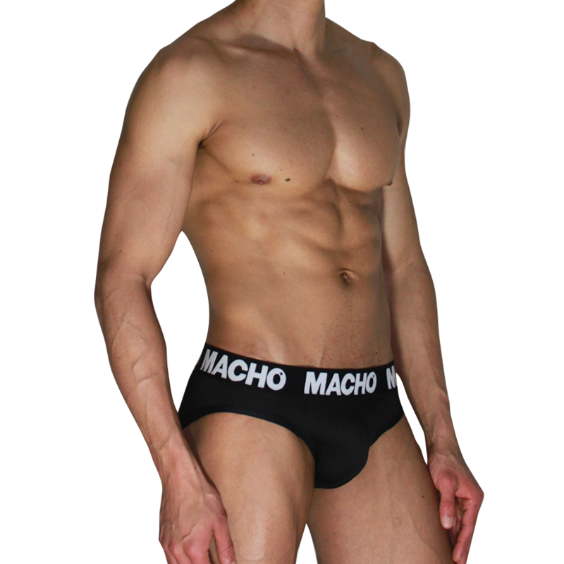 MACHO - MCH007 CLÁSICO SIN MANGAS NEGRO + NEGRO M