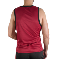 MACHO - CMV003 MAROON GYM T-SHIRT S/M