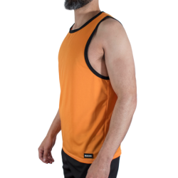 MACHO - CMV005 CAMISETA DE GIMNASIO NARANJA TALLA L/XL
