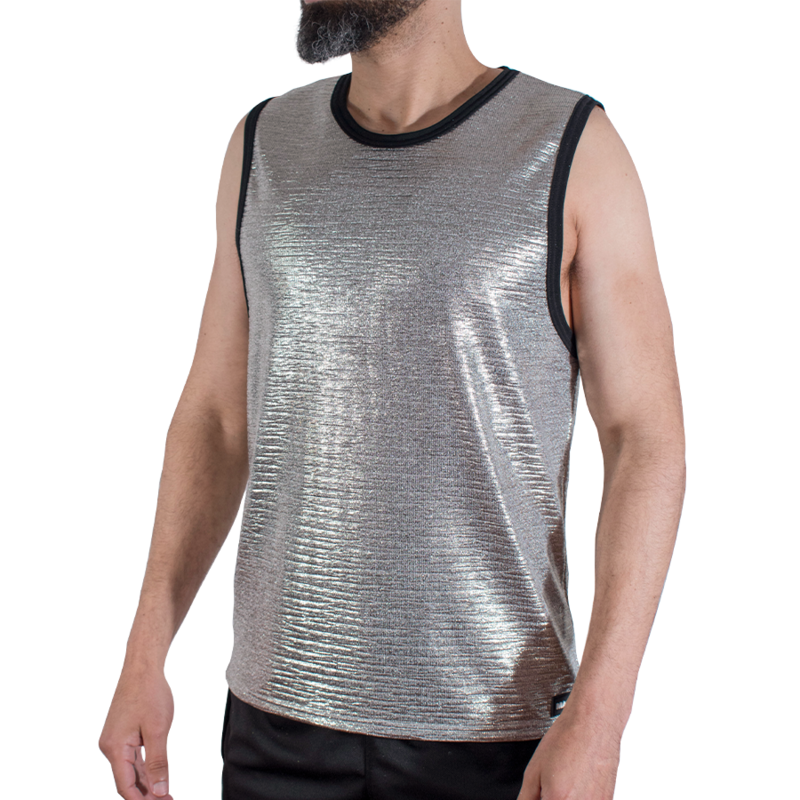 MACHO - CAMISETA CON BRILLO FINO TALLA L/XL