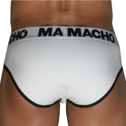 MACHO - MCH006 CLÁSICO SIN MANGAS BLANCO + NEGRO L