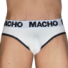 MACHO - MCH006 CLÁSICO SIN MANGAS BLANCO + NEGRO XL