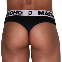 MACHO - MTG002 TANGA NEGRA/NEGRA L