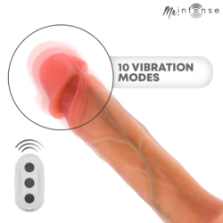 MR INTENSE - DILDO VIBRATORIO DE SILICONA BRADLEY CON EFECTO DE CALOR Y CONTROL REMOTO 21 CM -Ø- 4,2 CM