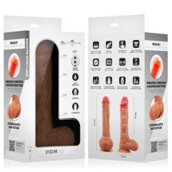 MR INTENSE - DILDO VIBRATORIO DE SILICONA BRADLEY CON EFECTO DE CALOR Y CONTROL REMOTO 21 CM -Ø- 4,2 CM