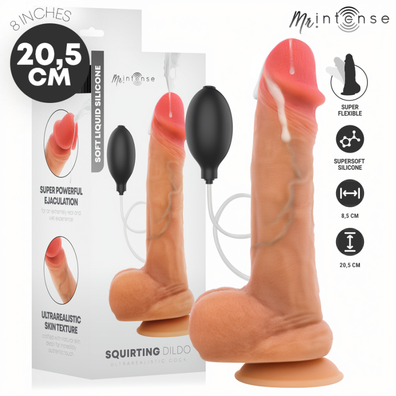 MR INTENSE - DILDO EYACULANTE DE SILICONA DANNY 20,5 CM -Ø- 4 CM