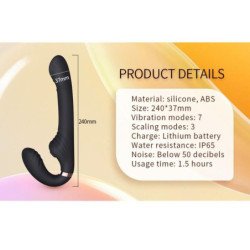 NALONE - PERMITE LA DOBLE VIBRACIÓN CON ROTACIÓN Y EMPUJE NEGRO