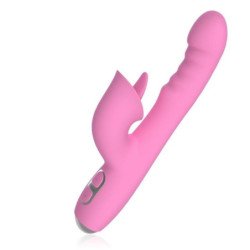 NALONE - VIBRADOR T-MAY CON FORMA DE CONEJO CON MOVIMIENTO DE EMPUJE Y OSCILACIÓN