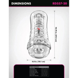 PDX ELITE - VIEWTUBE PLUS TRANSPARENTE EZ-GRIP PARA UN ESTIMULANTE DE 21 CM