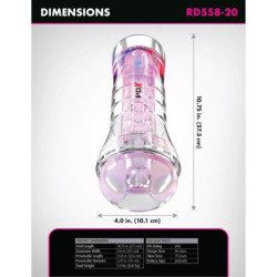 PDX ELITE - VIEWTUBE XXL LED TRANSPARENTE STROKER 27,3 CM