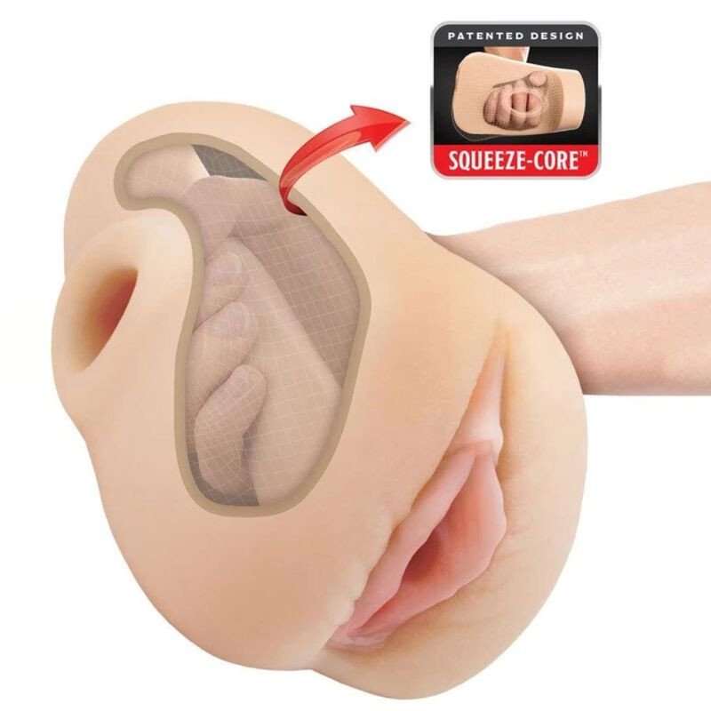 PDX PLUS - JUGUETE VAGINAL REALISTA PARA APRETAR Y MASTURBAR 18 CM