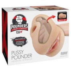 PDX PLUS - JUGUETE VAGINAL REALISTA PARA APRETAR Y MASTURBAR 18 CM