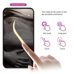 PRETTY LOVE - VIBRADOR DE HUEVO CON EMPUJE KLAY CONTROLADO POR APLICACIÓN MORADO