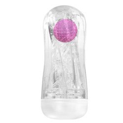 PRETTY LOVE - COPA DE MASTURBACIÓN TRANSPARENTE CON TEXTURA DE 360º