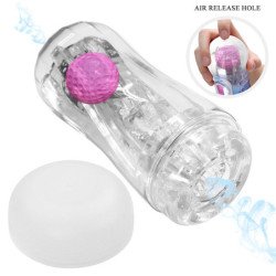 PRETTY LOVE - COPA DE MASTURBACIÓN TRANSPARENTE CON TEXTURA DE 360º