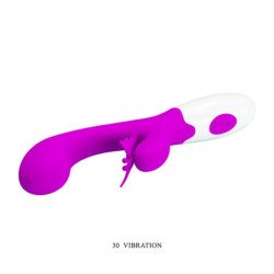 PRETTY LOVE - BUTTERFLY KISS VIBRADOR CON FORMA DE CONEJO DE 30 FUNCIONES MORADO