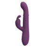 PRETTY LOVE - VIBRADOR MULTIFUNCIONAL DEE CON FORMA DE CONEJO, OSCILANTE Y DE PERCUSIÓN, COLOR MORADO