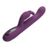 PRETTY LOVE - VIBRADOR MULTIFUNCIONAL DEE CON FORMA DE CONEJO, OSCILANTE Y DE PERCUSIÓN, COLOR MORADO