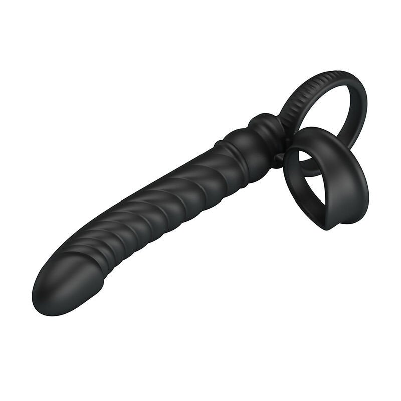 PRETTY LOVE - VIBRADOR ANAL MERRITT CON ANILLO Y VIBRACIÓN NEGRO