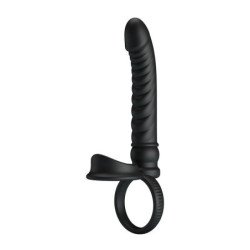 PRETTY LOVE - VIBRADOR ANAL MERRITT CON ANILLO Y VIBRACIÓN NEGRO