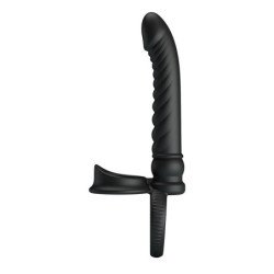 PRETTY LOVE - VIBRADOR ANAL MERRITT CON ANILLO Y VIBRACIÓN NEGRO