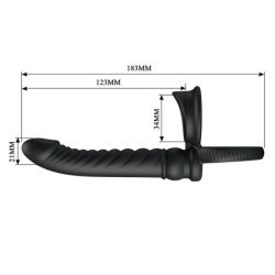 PRETTY LOVE - VIBRADOR ANAL MERRITT CON ANILLO Y VIBRACIÓN NEGRO