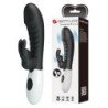 PRETTY LOVE - VIBRADOR DE CONEJO TRAVIESO DE 30 FUNCIONES NEGRO