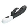 PRETTY LOVE - VIBRADOR DE CONEJO TRAVIESO DE 30 FUNCIONES NEGRO