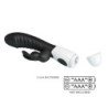 PRETTY LOVE - VIBRADOR DE CONEJO TRAVIESO DE 30 FUNCIONES NEGRO