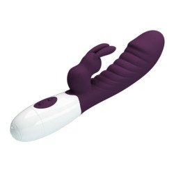 PRETTY LOVE - VIBRADOR DE CONEJO TRAVIESO DE 30 FUNCIONES, MORADO